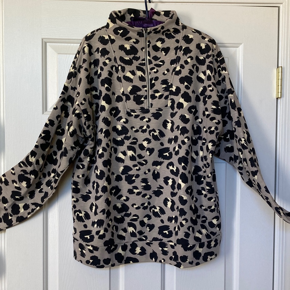 Leopard Print Cowl Neck Sweater - NWOT